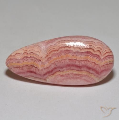 29.20ct طبيعي متعدد الألوان رودوكروزيت, شكل الكمثرى, غير شفاف