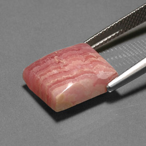 رودوكروسيت متعدد الألوان طبيعي، مربع، 11.69 قيراط، غير شفاف