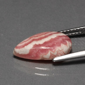 رودوكروسيت متعدد الألوان طبيعي، شكل الكمثرى، 4.54 قيراط، غير شفاف