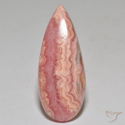 22.71ct طبيعي متعدد الألوان رودوكروزيت, شكل الكمثرى, غير شفاف