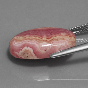 رودوكروسيت متعدد الألوان طبيعي، قصة بيضاوى، 8.97 قيراط، غير شفاف