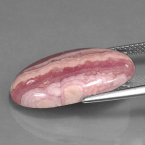 رودوكروسيت متعدد الألوان طبيعي، قصة بيضاوى، 10.26 قيراط، غير شفاف