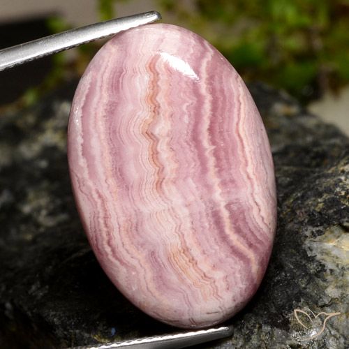 24.58ct طبيعي متعدد الألوان رودوكروزيت, بيضوي, غير شفاف