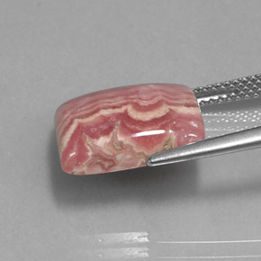 رودوكروسيت متعدد الألوان طبيعي، مربع، 10.90 قيراط، غير شفاف