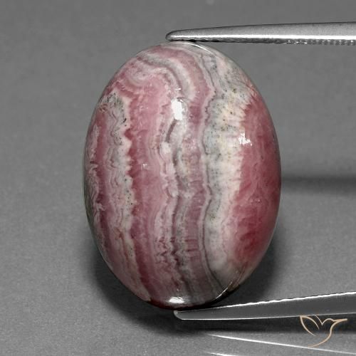 23.53ct طبيعي متعدد الألوان رودوكروسيت, بيضوي, غير شفاف