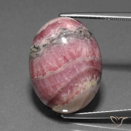 23.65ct طبيعي متعدد الألوان رودوكروسيت, بيضوي, غير شفاف