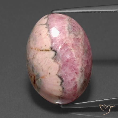 18.15ct طبيعي متعدد الألوان رودوكروزيت, بيضوي, غير شفاف