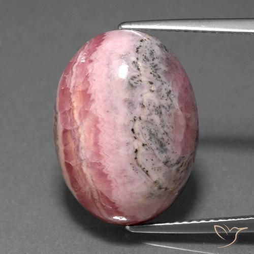 18.18ct طبيعي متعدد الألوان رودوكروسيت, بيضوي, غير شفاف