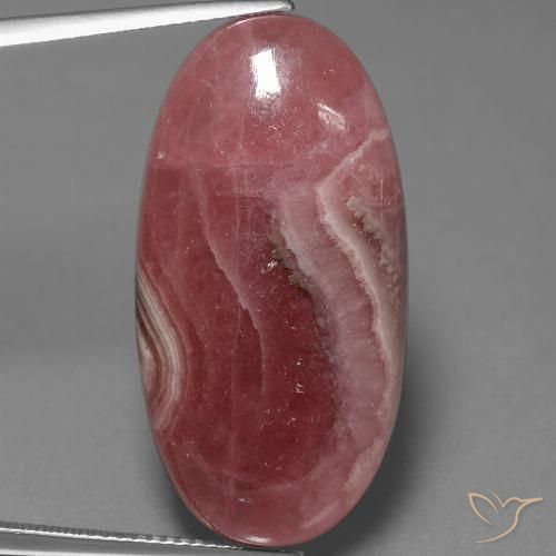 37.59ct طبيعي متعدد الألوان رودوكروزيت, بيضوي, غير شفاف