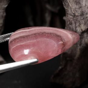 رودوكروسيت متعدد الألوان طبيعي، شكل الكمثرى، 31.67 قيراط، نصف شفاف