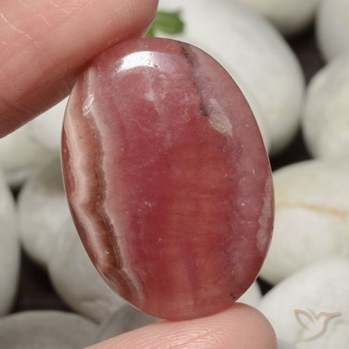 34.86ct طبيعي متعدد الألوان رودوكروزيت, بيضوي, نصف شفاف