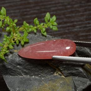 رودوكروسيت متعدد الألوان طبيعي، شكل الكمثرى، 9.19 قيراط، نصف شفاف