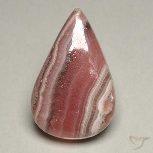 44.70ct طبيعي متعدد الألوان رودوكروزيت, شكل الكمثرى, نصف شفاف
