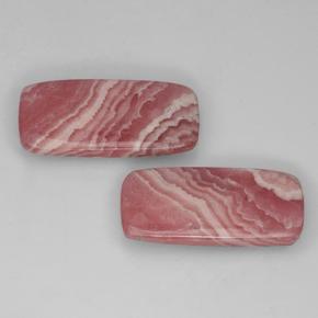 أحجار رودوكروسيت متعدد الألوان طبيعية، قطع وسادة، نصف شفاف، وزنها 24.93 قيراط