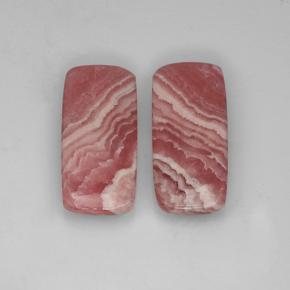 أحجار رودوكروسيت متعدد الألوان طبيعية، قطع وسادة، نصف شفاف، وزنها 24.93 قيراط