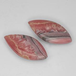 أحجار رودوكروسيت متعدد الألوان طبيعية، ماركيز، نصف شفاف، وزنها 25.42 قيراط