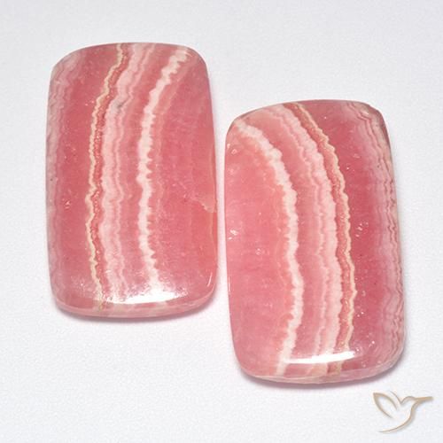 أحجار رودوكروسيت متعدد الألوان طبيعية، قطع وسادة، نصف شفاف، وزنها 42.03 قيراط