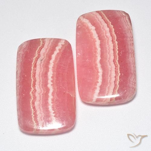 أحجار رودوكروسيت متعدد الألوان طبيعية، قطع وسادة، نصف شفاف، وزنها 42.03 قيراط