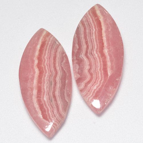 أحجار رودوكروسيت متعدد الألوان طبيعية، ماركيز، نصف شفاف، وزنها 17.04 قيراط