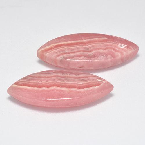 أحجار رودوكروسيت متعدد الألوان طبيعية، ماركيز، نصف شفاف، وزنها 17.04 قيراط