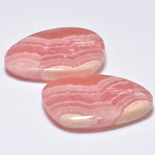 أحجار رودوكروسيت متعدد الألوان طبيعية، شكل خيالي، نصف شفاف، وزنها 20.05 قيراط