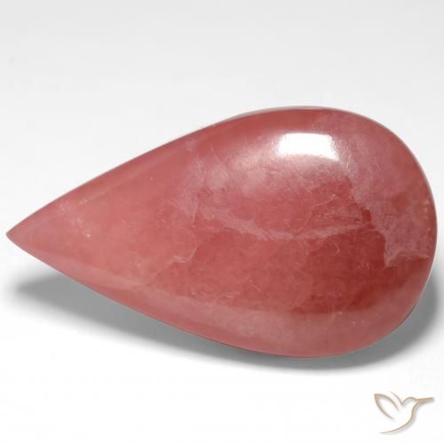 21.55ct طبيعي متعدد الألوان رودوكروزيت, شكل الكمثرى, نصف شفاف