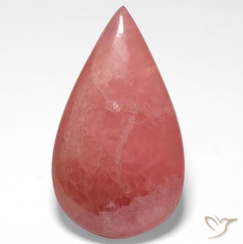 رودوكروسيت متعدد الألوان طبيعي، شكل الكمثرى، 21.55 قيراط، نصف شفاف