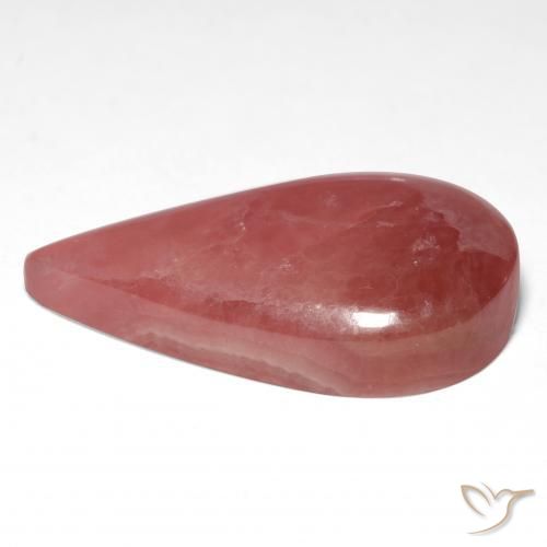 رودوكروسيت متعدد الألوان طبيعي، شكل الكمثرى، 21.55 قيراط، نصف شفاف