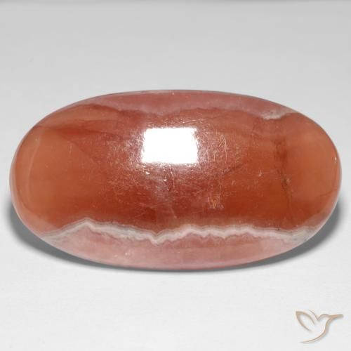 34.60ct طبيعي متعدد الألوان رودوكروزيت, بيضوي, نصف شفاف