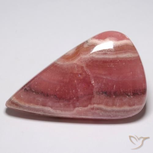 56.33ct طبيعي متعدد الألوان رودوكروزيت, شكل الكمثرى, نصف شفاف