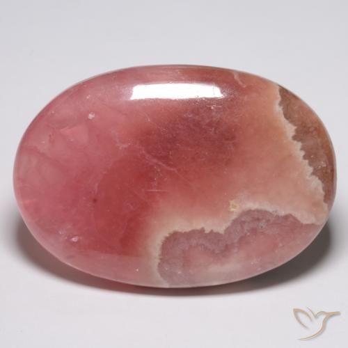 52.74ct طبيعي متعدد الألوان رودوكروسيت, بيضوي, نصف شفاف
