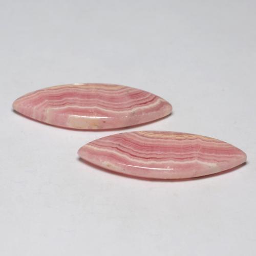 أحجار رودوكروسيت متعدد الألوان طبيعية، ماركيز، نصف شفاف، وزنها 19.61 قيراط