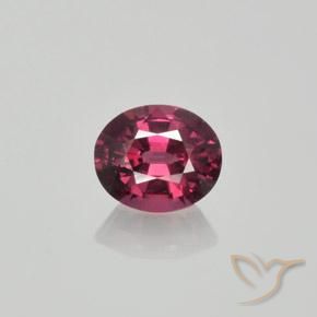 1.36ct طبيعي التوت عليق أحمر عقيق رودوليت, بيضوي, قليلا جدا