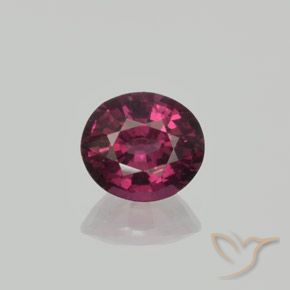 1.70ct طبيعي أرجواني غامق عقيق رودوليت, بيضوي, قليلا جدا