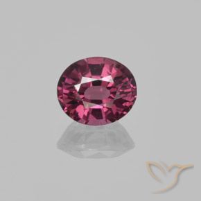 1.52ct طبيعي وردى-ماجنتى عقيق رودوليت, بيضوي, قليلا جدا