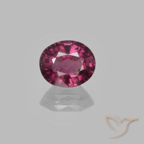1.45ct طبيعي أحمر توت العليق عقيق رودوليت, بيضوي, قليلا جدا