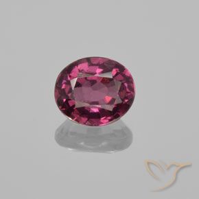 1.37ct طبيعي أرجوانى داكن-متوسط عقيق رودوليت, بيضوي, قليلا جدا