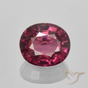 1.86ct طبيعي أرجوانى متوسط عقيق رودوليت, بيضوي, قليلا جدا