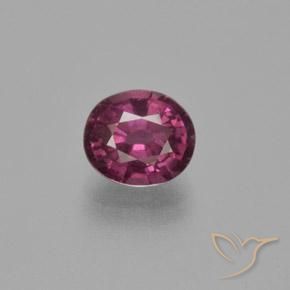 1.71ct طبيعي أحمر توت العليق عقيق رودوليت, بيضوي, قليلا جدا