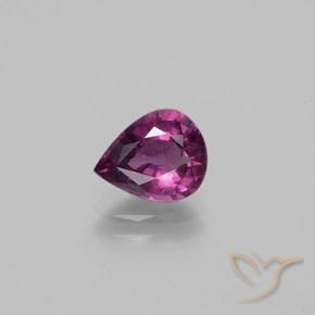 1.59ct طبيعي أرجوانى غامق عقيق رودوليت, شكل الكمثرى, قليلا جدا