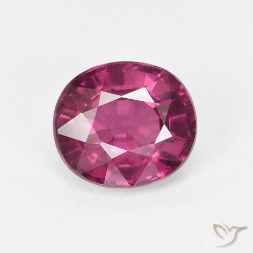 1.82ct طبيعي أرجوانى متوسط عقيق رودوليت, بيضوي, قليلا جدا