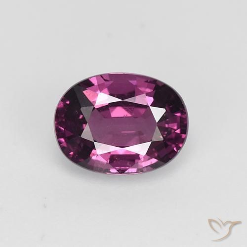 1.41ct طبيعي أرجوانى غامق عقيق رودوليت, بيضوي, قليلا جدا