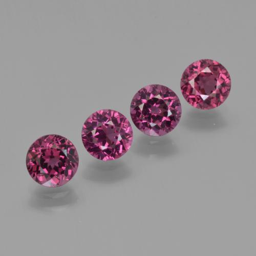 أحجار عقيق رودوليت أرجوانى متوسط طبيعية، قصة دائرى، VVS-VS، وزنها 2.72 قيراط