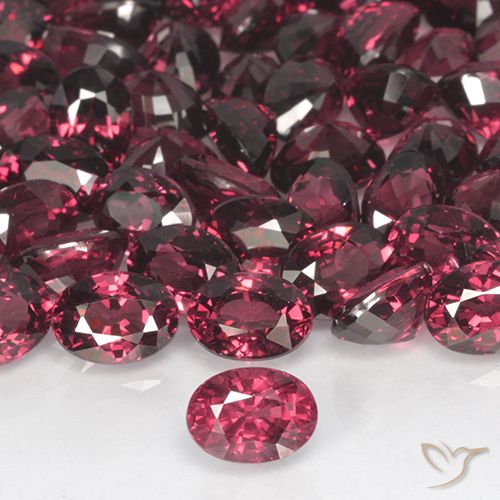 1.24ct طبيعي احمر غامق عقيق رودوليت, بيضوي, VVS-VS