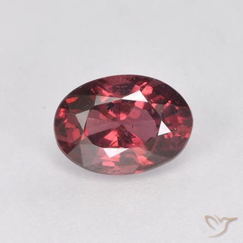 1.09ct طبيعي التوت عليق أحمر عقيق رودوليت, بيضوي, قليلا جدا