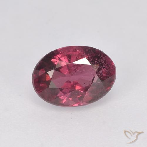1.18ct طبيعي التوت عليق أحمر عقيق رودوليت, بيضوي, قليلا جدا