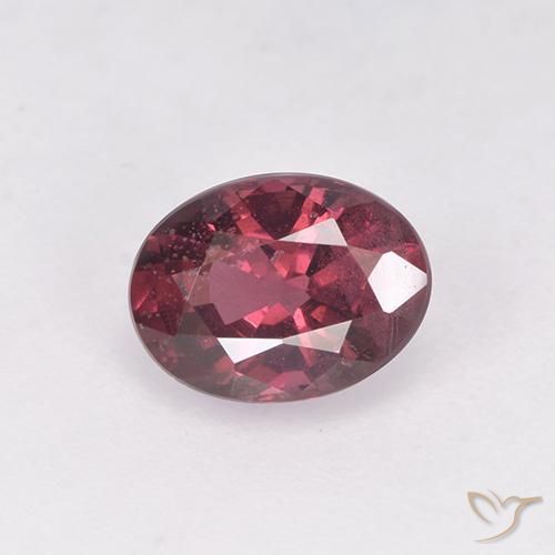 1.03ct طبيعي أحمر متوسط عقيق رودوليت, بيضوي, قليلا جدا