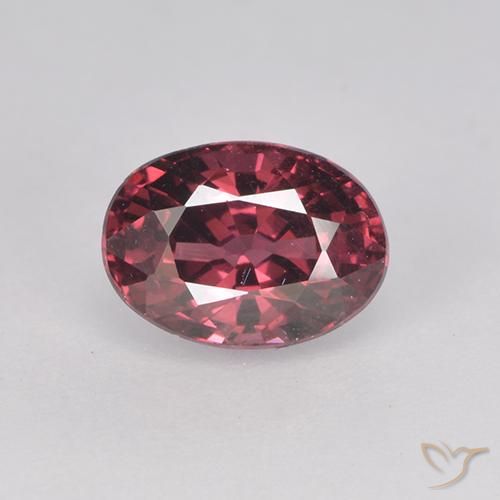 1.18ct طبيعي أحمر داكن-متوسط عقيق رودوليت, بيضوي, VVS-VS