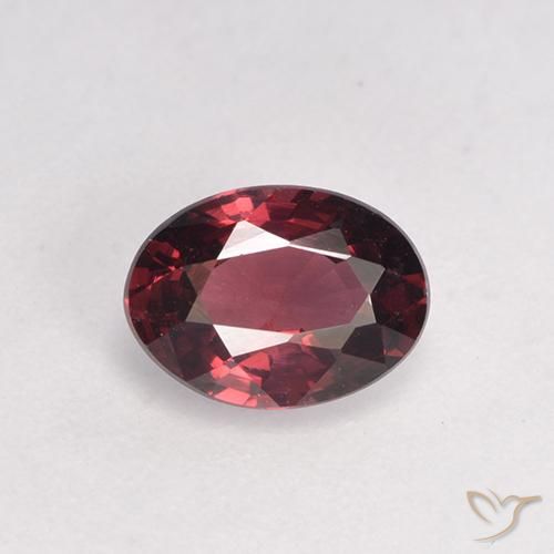0.96ct طبيعي أحمر النبيذ عقيق رودوليت, بيضوي, قليلا جدا