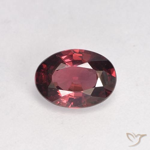 0.89ct طبيعي أحمر النبيذ عقيق رودوليت, بيضوي, قليلا جدا
